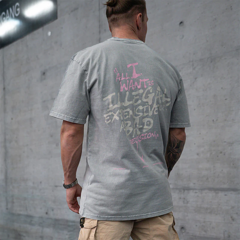 FOXED® ALL I WANT IS ILLEGAL OVERSIZE SHIRT STONEWASHED - Image 5
