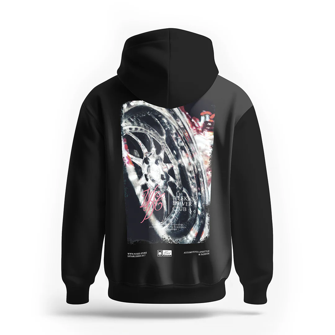 FOXED® AUTOMOTIVE WEEKEND DRIVERS CLUB UNISEX HOODIE FELGE - Image 5