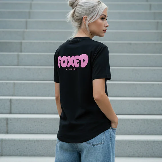 FOXED® BUBBLE UNISEX LONG SHIRT BLACK - Image 3