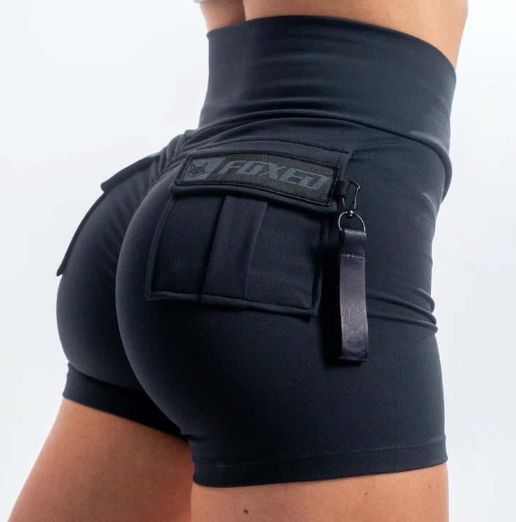FOXED® CARGO SHORTS 2-POCKET ALL BLACK - Image 6