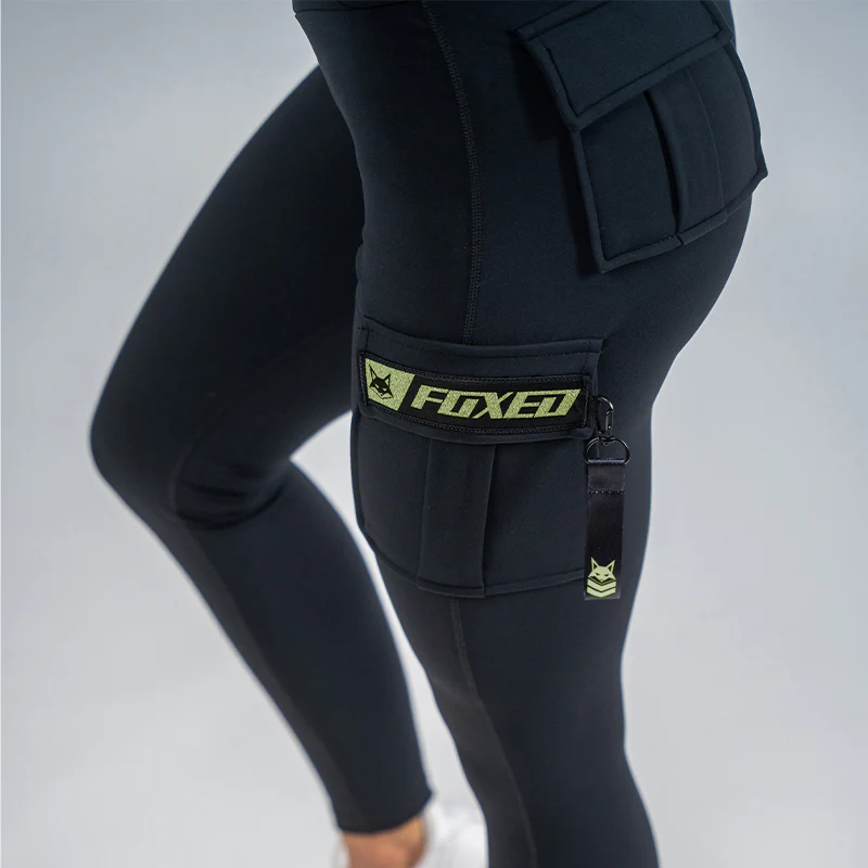 FOXED® CARGO LEGGINGS 3-POCKET GLITTER GREEN - Image 4