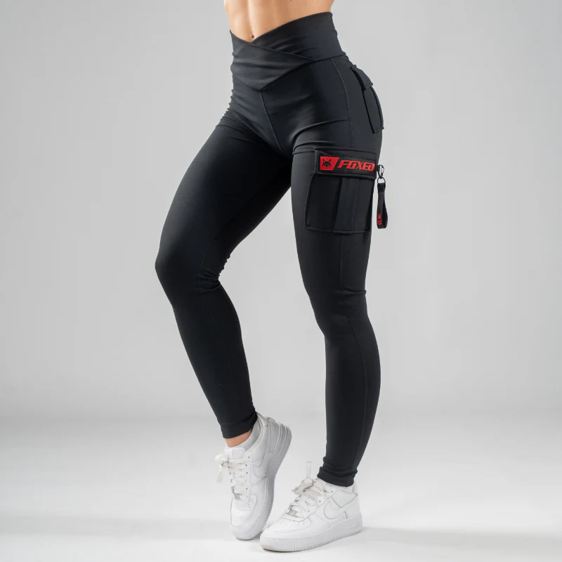 FOXED® CARGO LEGGINGS 3-POCKET RED - Image 3