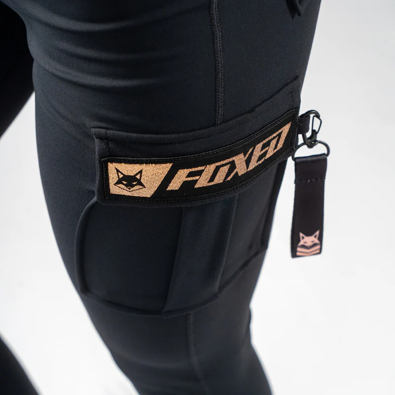 FOXED® CARGO LEGGINGS 3-POCKET GLITTER ROSEGOLD - Image 4