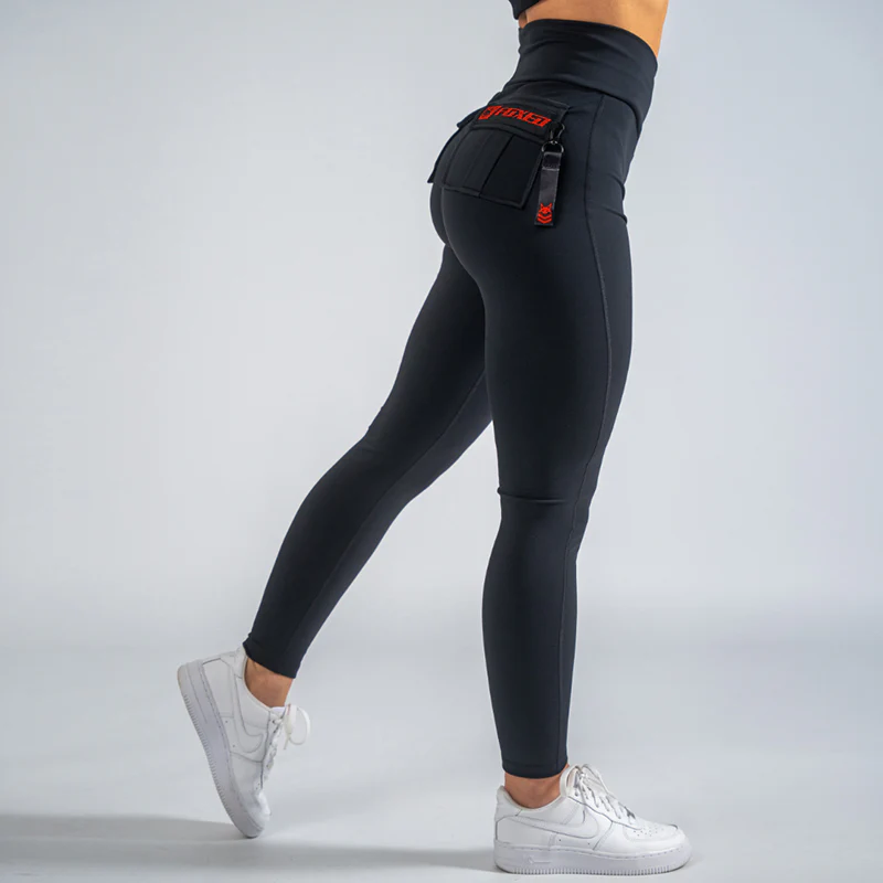 FOXED® CARGO LEGGINGS 3-POCKET GLITTER RED - Image 3