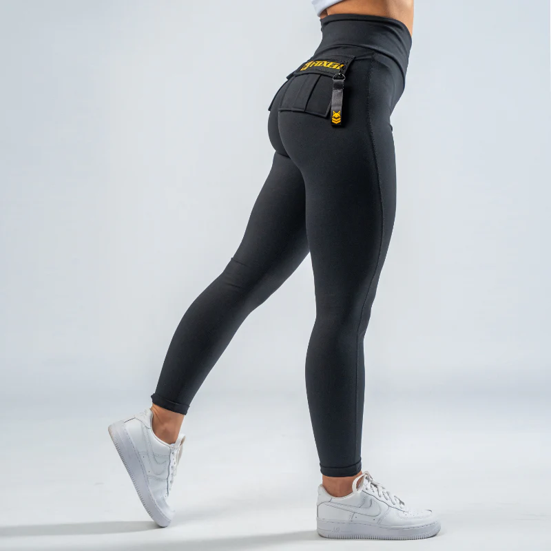 FOXED® CARGO LEGGINGS 3-POCKET GLITTER GOLD - Image 4