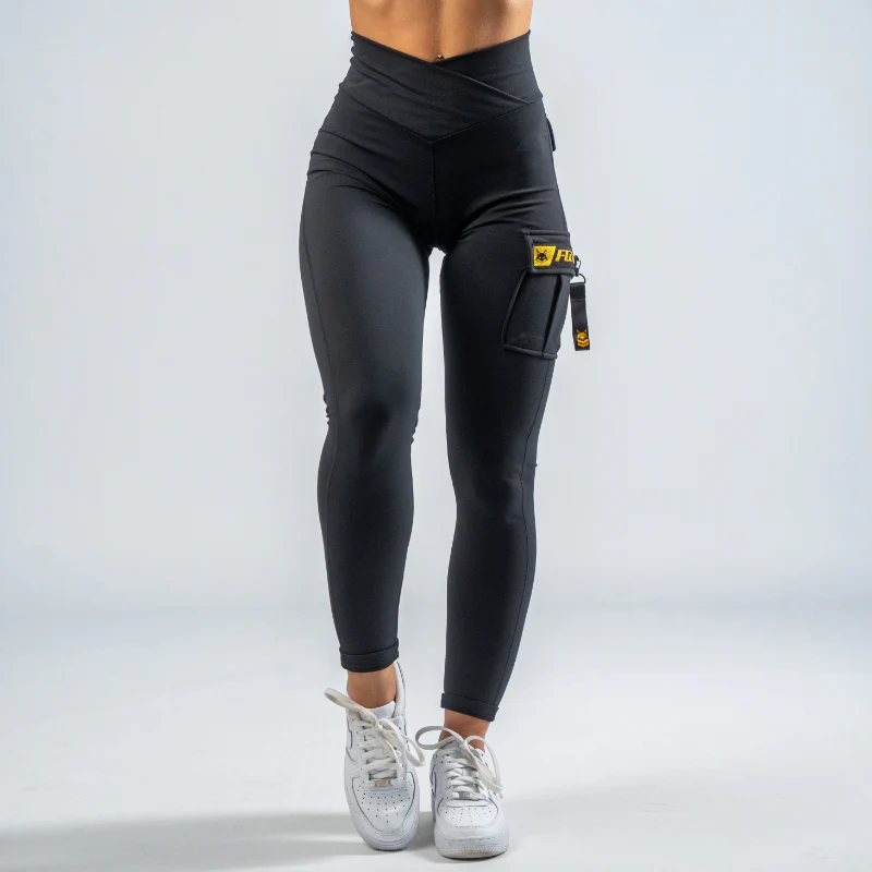 FOXED® CARGO LEGGINGS 3-POCKET GLITTER GOLD - Image 6