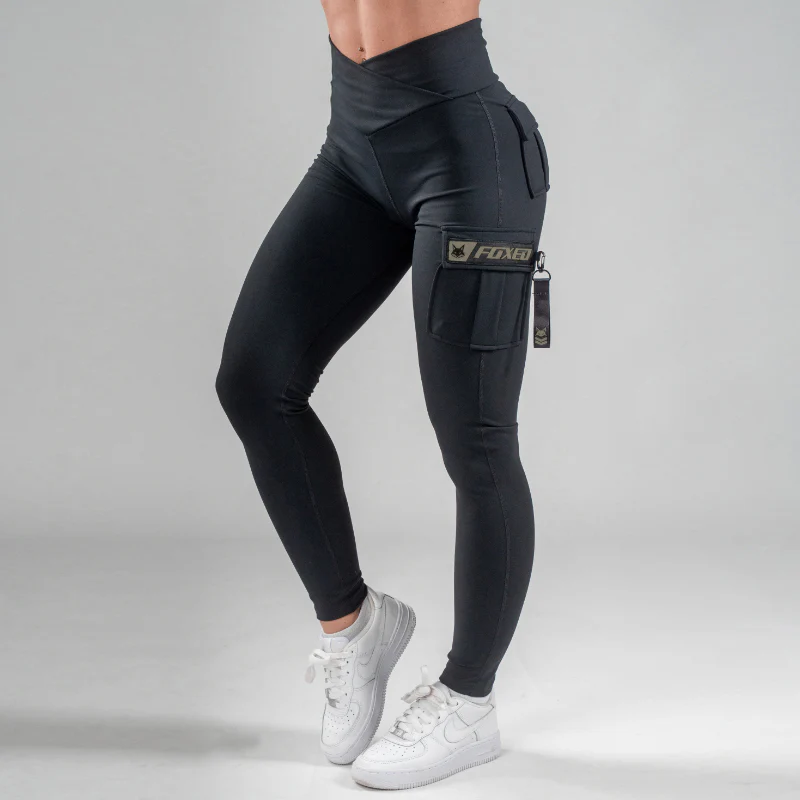 FOXED® CARGO LEGGINGS 3-POCKET OLIVE - Image 3