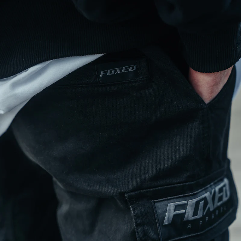 FOXED® CARGO PANTS PREMIUM UNISEX BLACK - Image 5