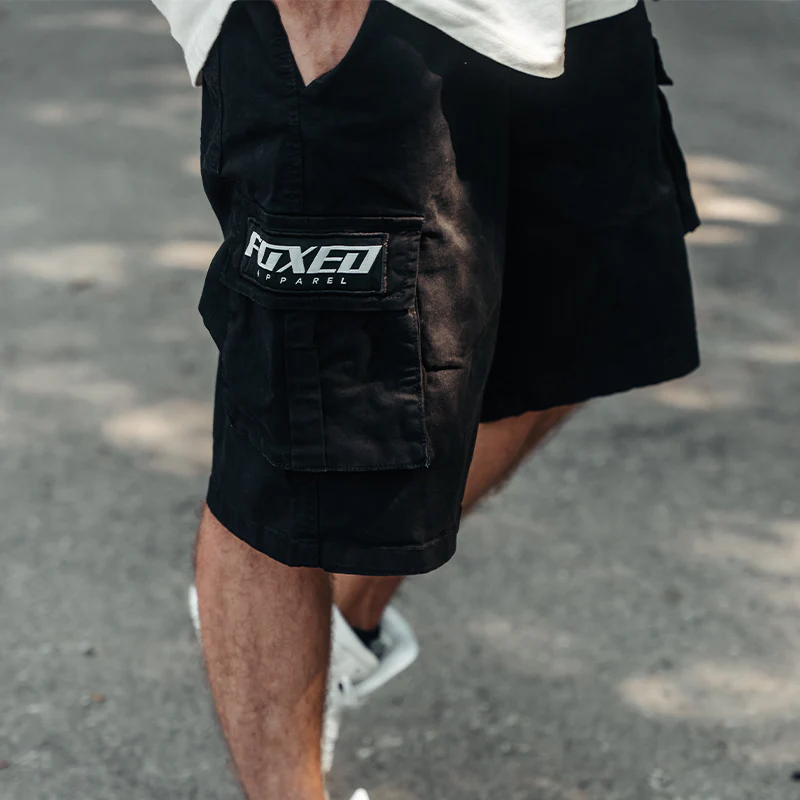 FOXED® CARGO SHORTS MEN BLACK (NEW FIT) - Image 3