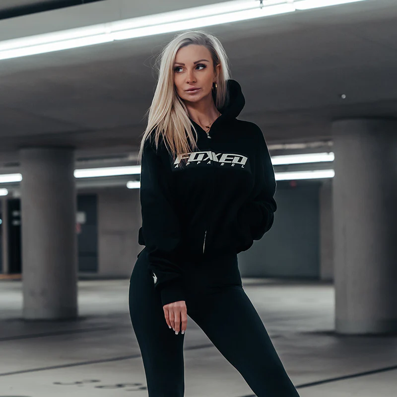 FOXED® "CLASSIC V2" UNISEX ZIP HOODIE BLACK HEAVY - Image 6
