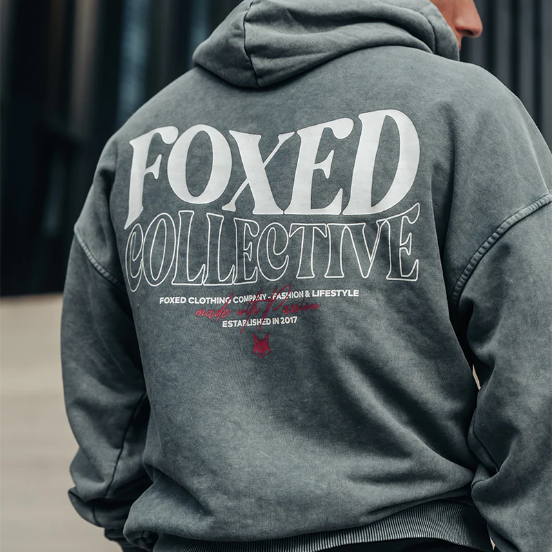FOXED® COLLECTIVE UNISEX HOODIE STONEWASH MEN - Image 4