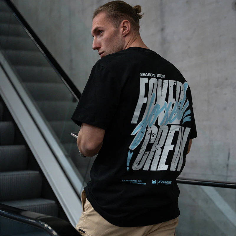 FOXED® CREW OVERSIZE SHIRT BLACK/BABYBLUE - Image 5