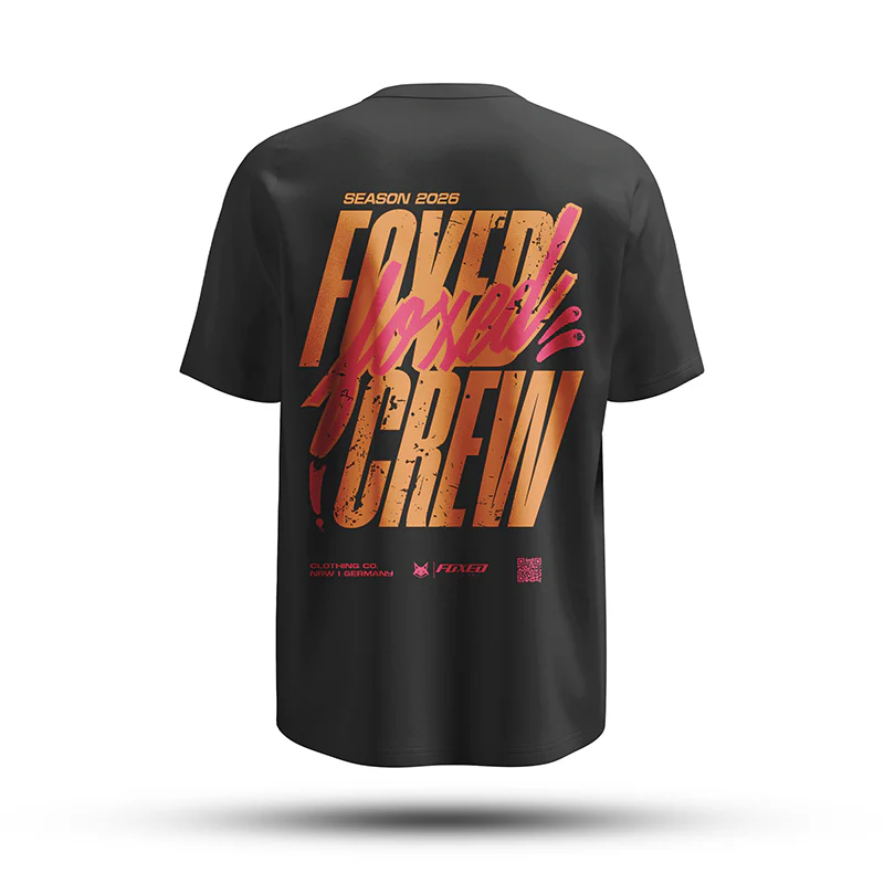 FOXED® CREW OVERSIZE SHIRT BLACK/PEACH