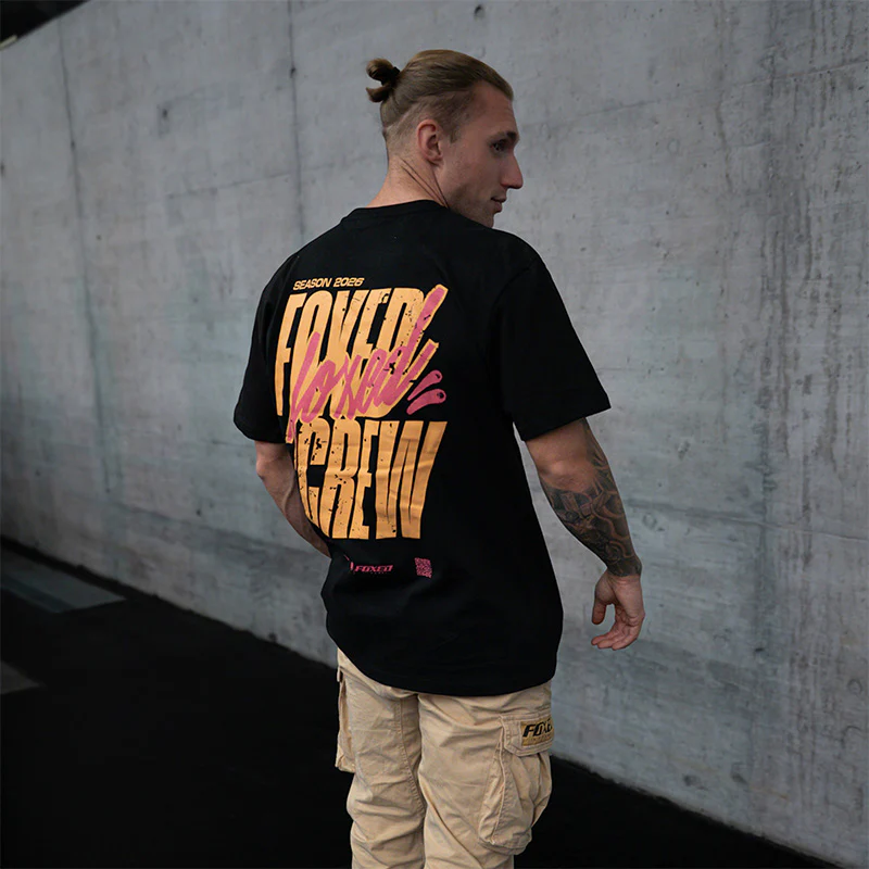 FOXED® CREW OVERSIZE SHIRT BLACK/PEACH - Image 5