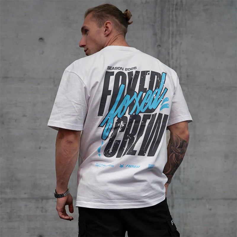 FOXED® CREW OVERSIZE SHIRT WHITE/BABYBLUE - Image 4