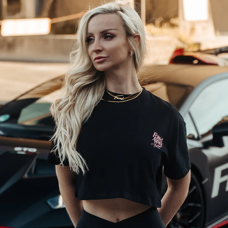 FOXED® DEDICATION CROPPED SHIRT BLACK/ROSE - Image 5