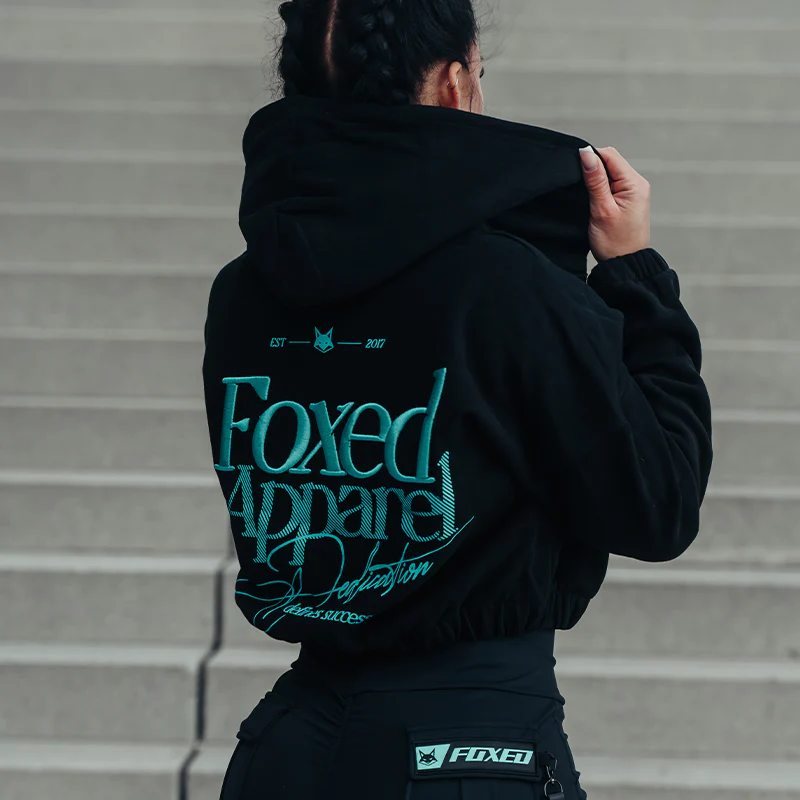 FOXED® DEDICATION CROPPED ZIPPER BLACK/MINT - Image 3