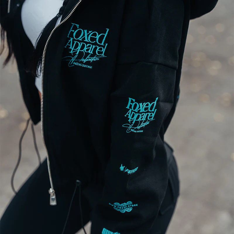 FOXED® DEDICATION CROPPED ZIPPER BLACK/MINT - Image 7