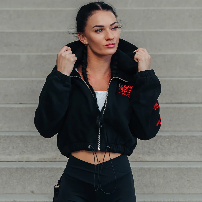 FOXED® DEDICATION CROPPED ZIPPER BLACK/RED - Image 3