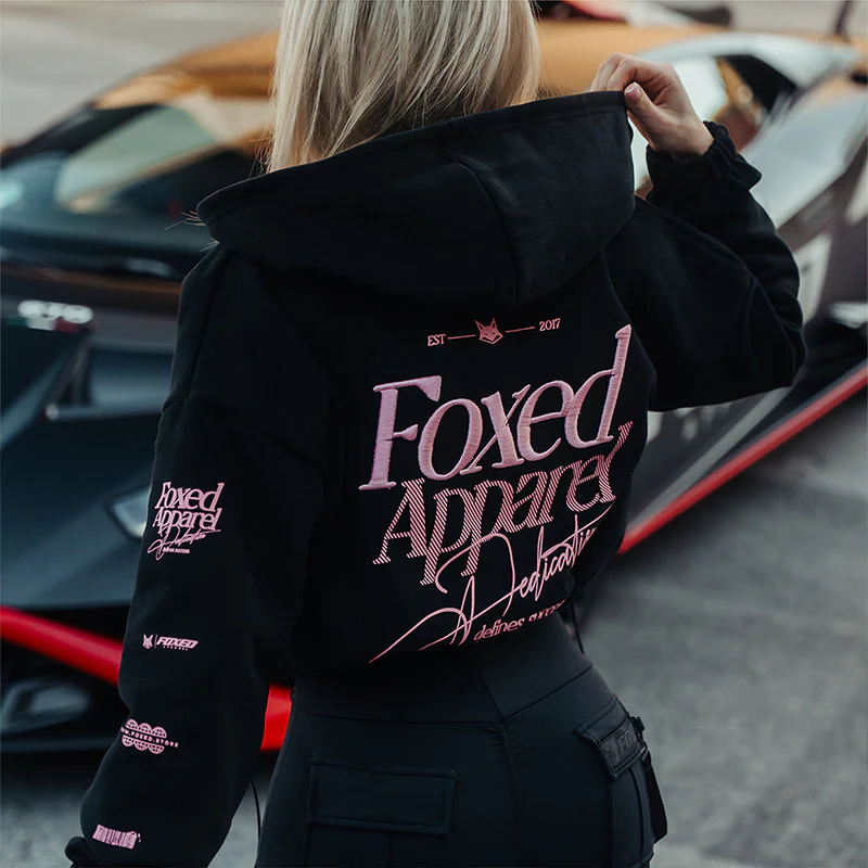 FOXED® DEDICATION CROPPED ZIPPER BLACK/ROSE - Image 7