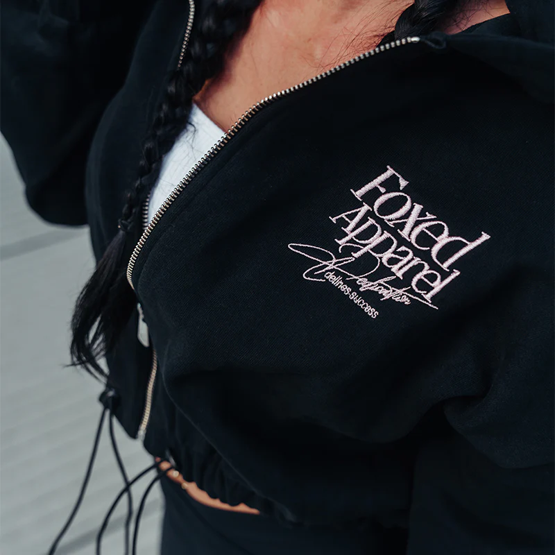 FOXED® DEDICATION CROPPED ZIPPER BLACK/ROSE - Image 8