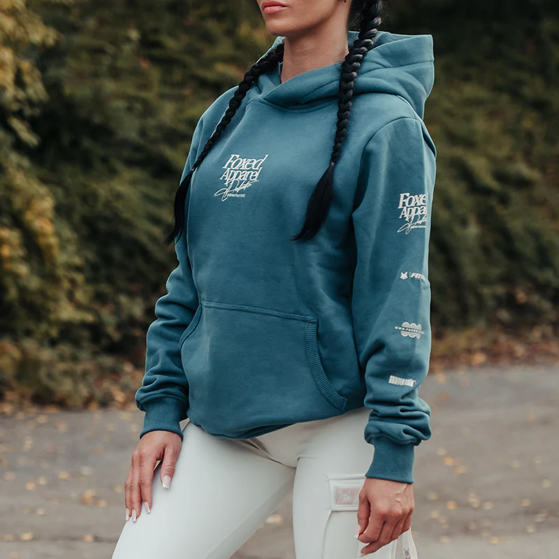 FOXED® DEDICATION PREMIUM HOODIE PETROL WMN - Image 2