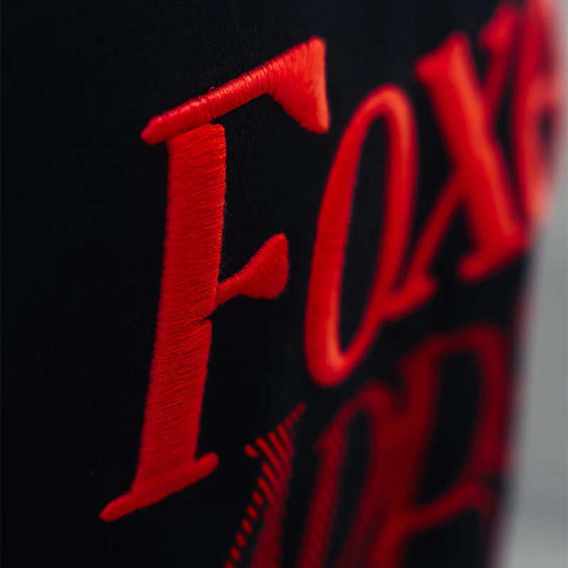 FOXED® DEDICATION PREMIUM UNISEX HOODIE BLACK/RED - Image 6