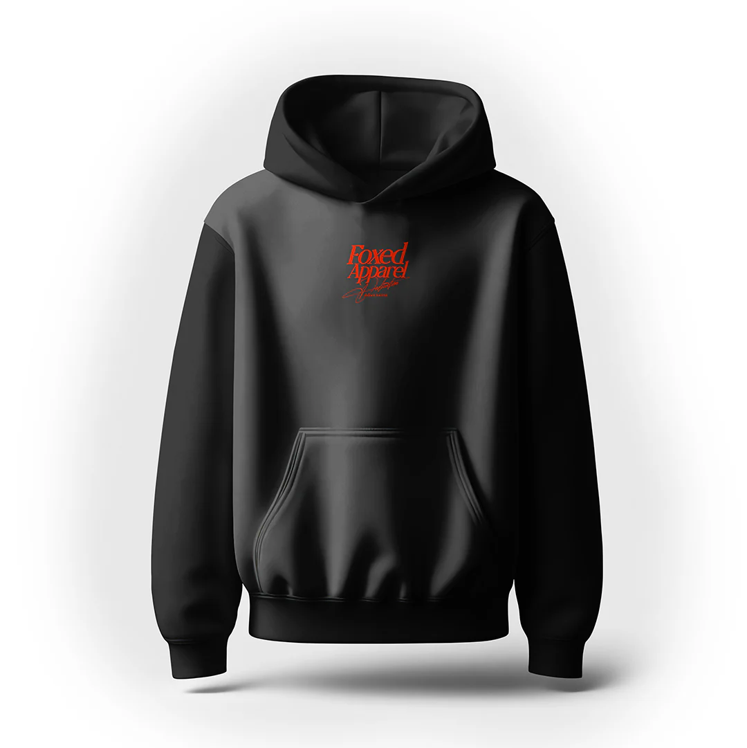 FOXED® DEDICATION PREMIUM UNISEX HOODIE BLACK/RED - Image 8