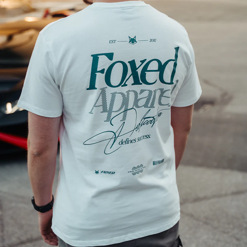 FOXED® DEDICATION REGULAR T-SHIRT UNISEX WHITE/PETROL - Image 3