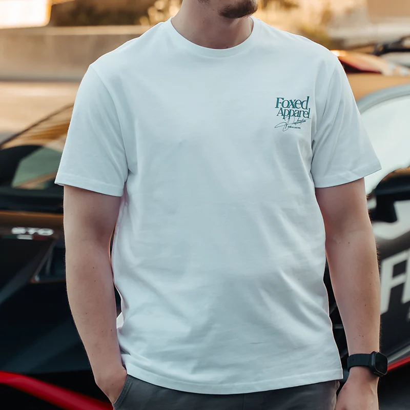 FOXED® DEDICATION REGULAR T-SHIRT UNISEX WHITE/PETROL - Image 5