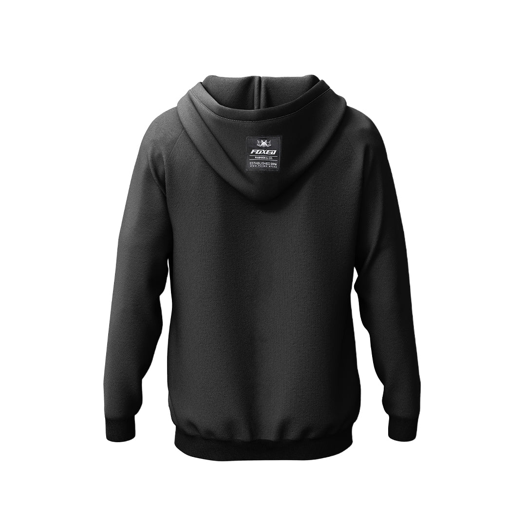 FOXED® EVERYDAY UNISEX ZIP HOODIE BLACK - Image 2