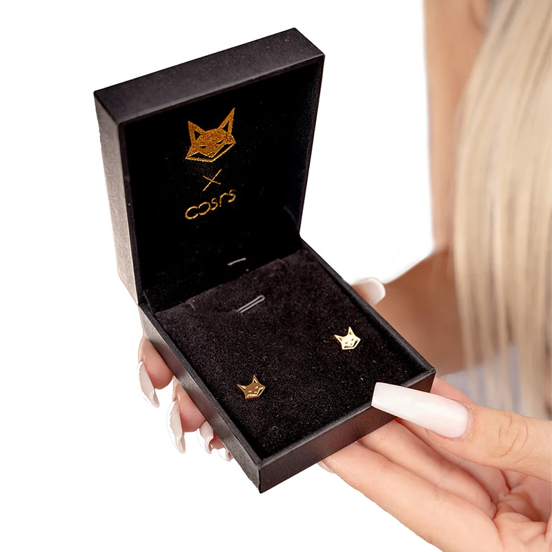 FOXED® "FOXDEVIL" EDELSTAHL OHRRINGE GOLD - Image 3
