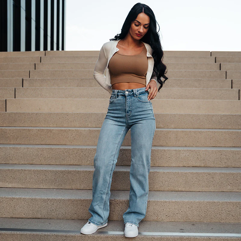 FOXED® HIGH-WAISTED BAGGY JEANS LIGHT BLUE - Image 11