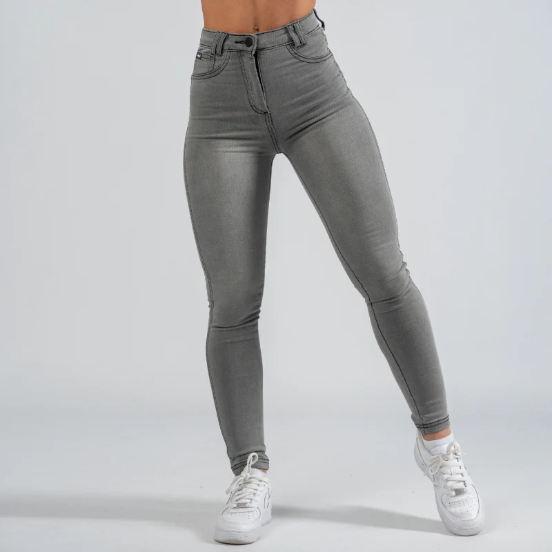 FOXED® HIGH-WAISTED SKINNY JEANS GREY - Image 5