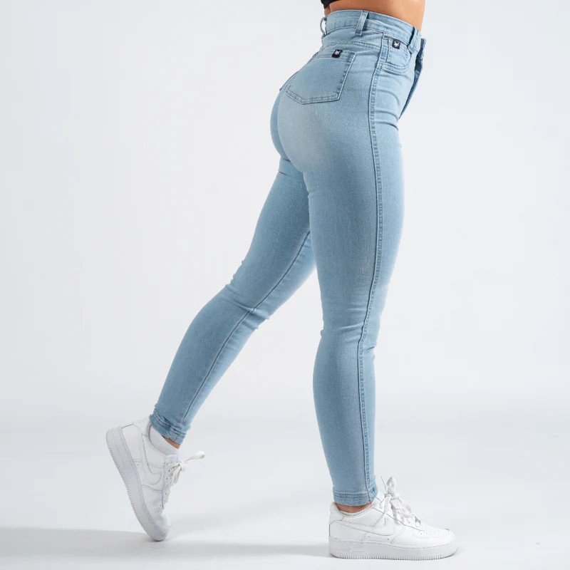 FOXED® HIGH-WAISTED SKINNY JEANS LIGHT BLUE - Image 5