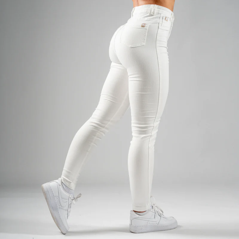 FOXED® HIGH-WAISTED SKINNY JEANS WHITE