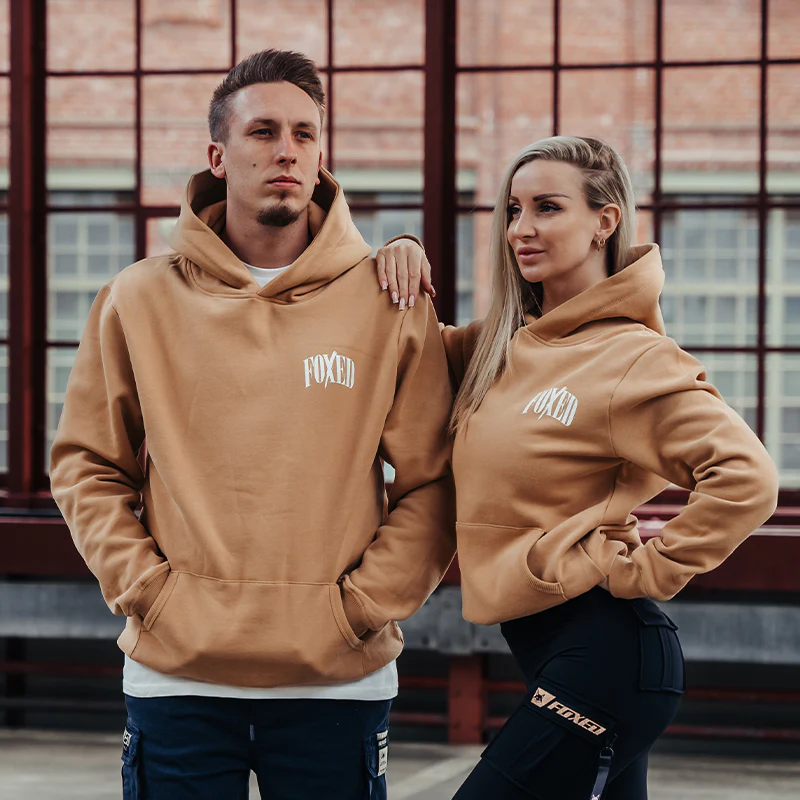 FOXED® "HUSTLE" UNISEX HOODIE CARAMEL - Image 4