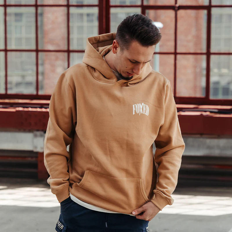 FOXED® "HUSTLE" UNISEX HOODIE CARAMEL - Image 5