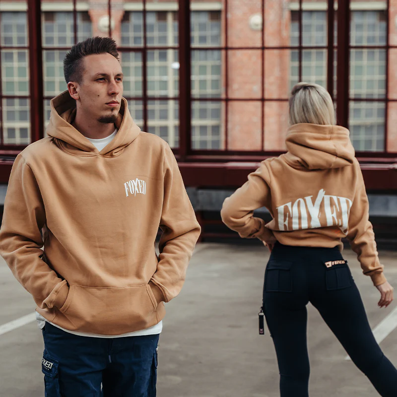 FOXED® "HUSTLE" UNISEX HOODIE CARAMEL - Image 6