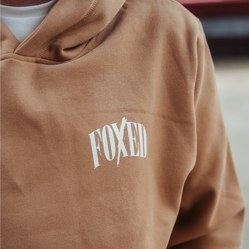 FOXED® "HUSTLE" UNISEX HOODIE CARAMEL - Image 7