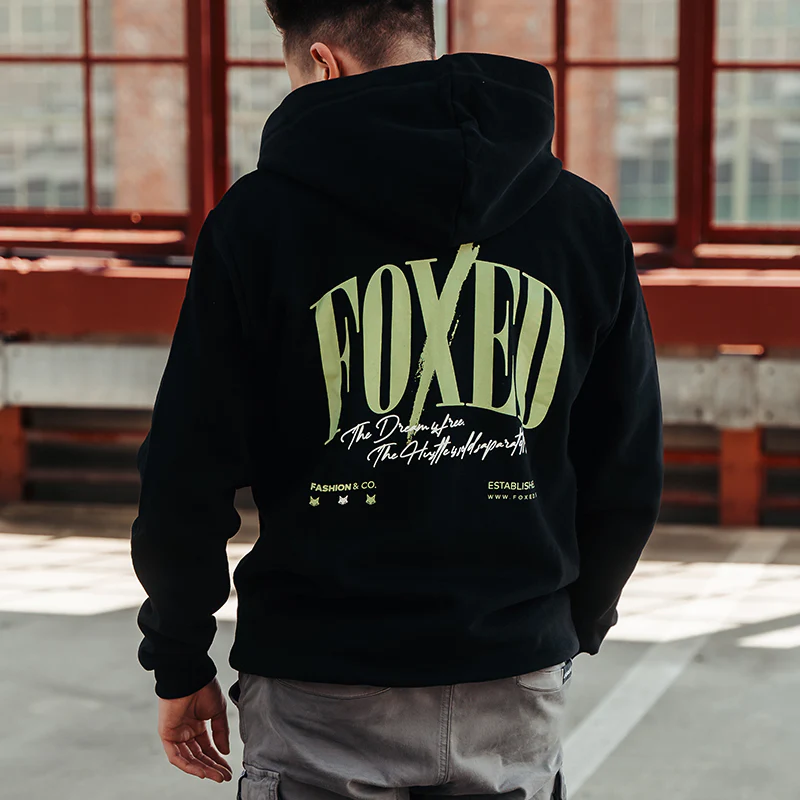 FOXED® "HUSTLE" UNISEX ZIP HOODIE MIDNIGHT OASIS - Image 3