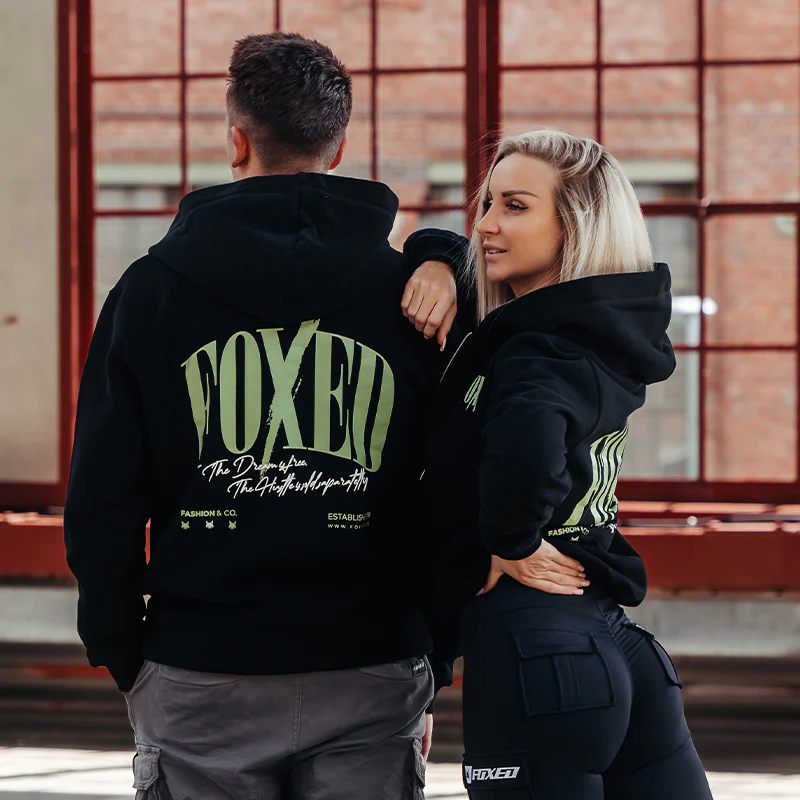 FOXED® "HUSTLE" UNISEX ZIP HOODIE MIDNIGHT OASIS - Image 6