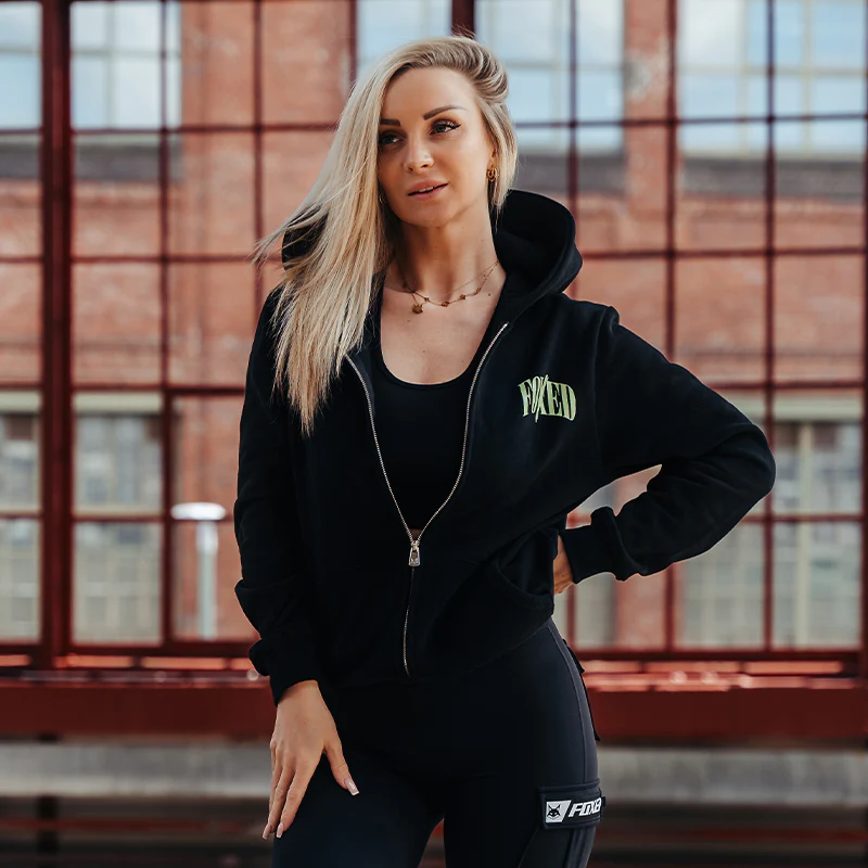 FOXED® "HUSTLE" UNISEX ZIP HOODIE MIDNIGHT OASIS - Image 7