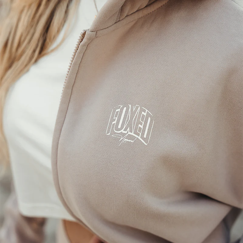 FOXED® INFINITY CROPPED WOMEN HOODIE ZIPPER MUSHROOM - Image 5