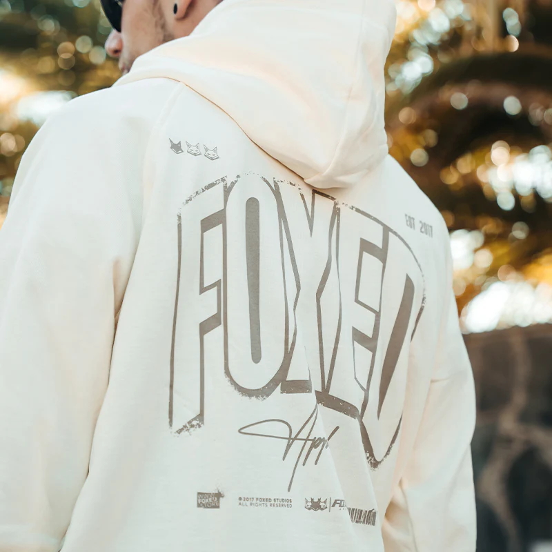 FOXED® INFINITY UNISEX HOODIE COCONUT MILK - Image 5