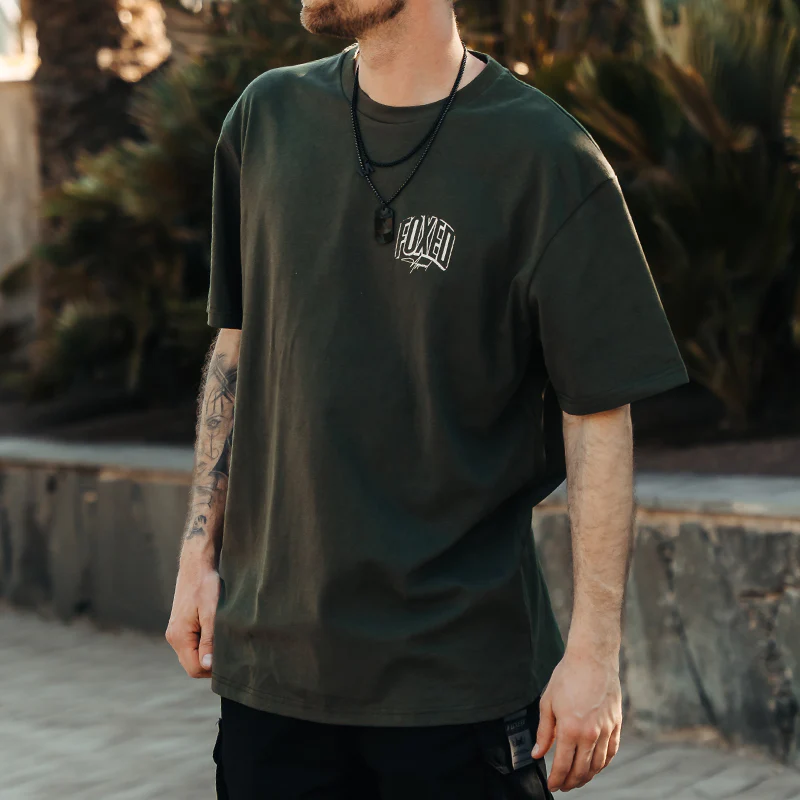FOXED® INFINITY UNISEX OVERSIZE SHIRT FOREST GREEN - Image 3