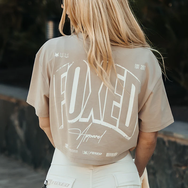 FOXED® INFINITY WOMEN CROPPED T-SHIRT MUSHROOM - Image 3