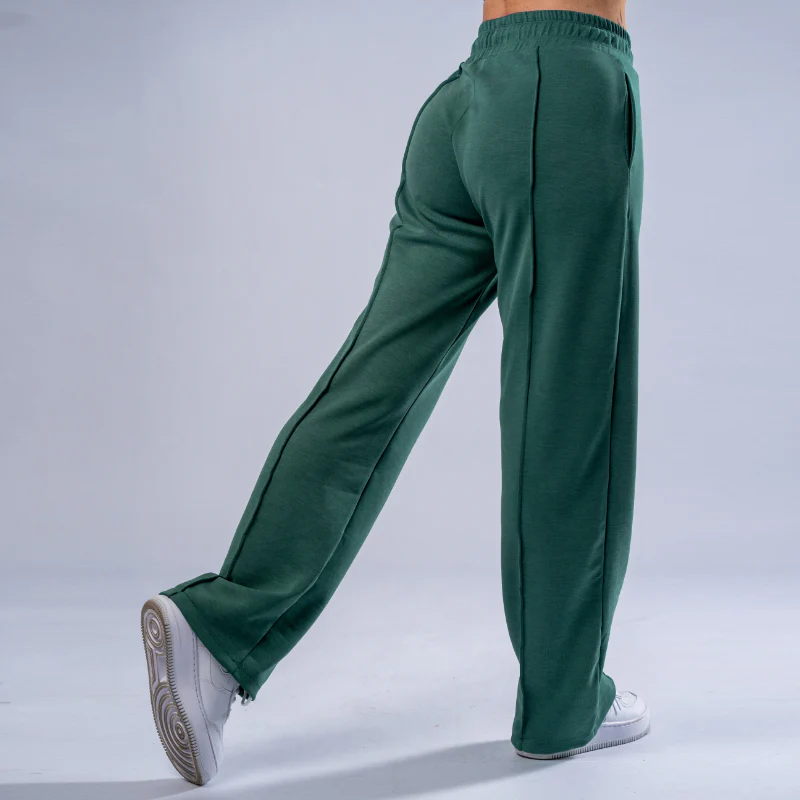 FOXED® "MIA" WIDE LEG CASUAL PANT LUXE GREEN - Image 2