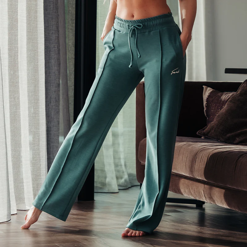 FOXED® "MIA" WIDE LEG CASUAL PANT LUXE GREEN - Image 5