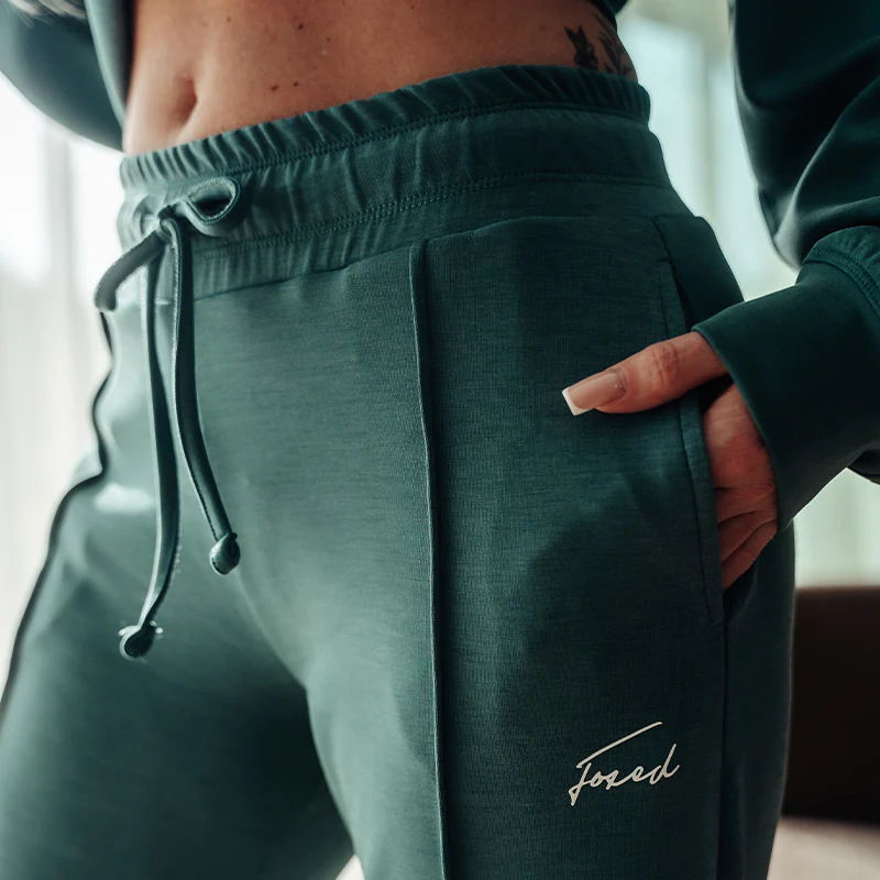 FOXED® "MIA" WIDE LEG CASUAL PANT LUXE GREEN - Image 8